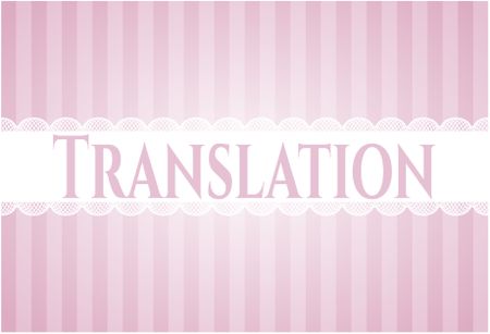 Translation colorful card, banner or poster with nice design