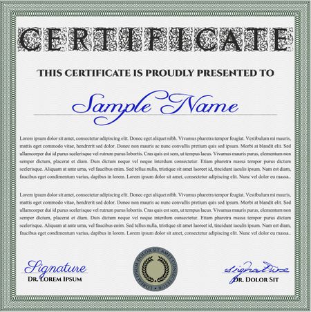 Green Certificate or diploma template. Cordial design. Customizable, Easy to edit and change colors. Easy to print. 