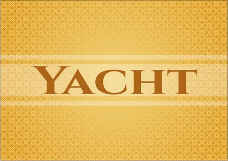Yacht vintage style card or poster
