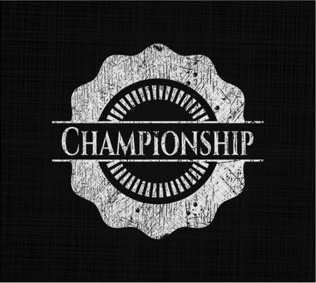 Championship on chalkboard