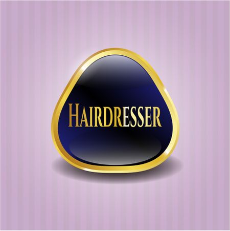 Hairdresser golden emblem