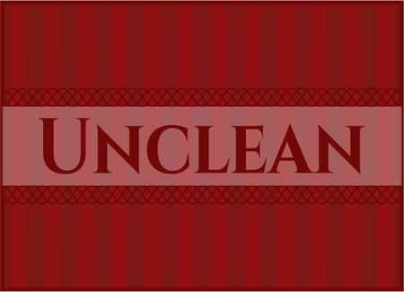 Unclean poster or banner