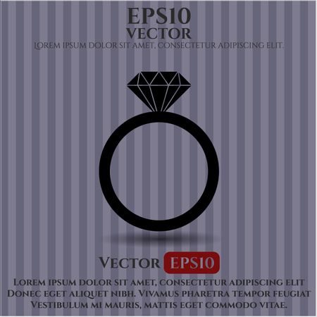 Diamond Ring icon vector illustration