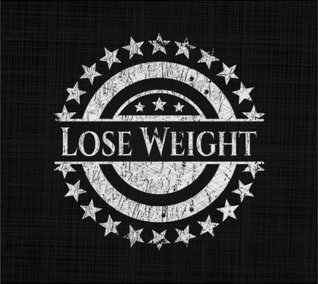 Lose Weight chalk emblem, retro style, chalk or chalkboard texture