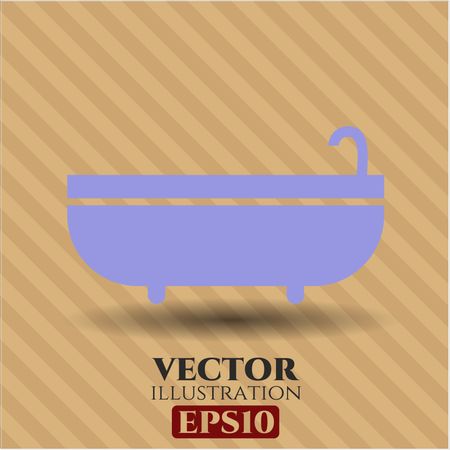 Bathtub vector icon or symbol