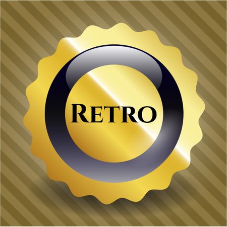 Retro golden badge