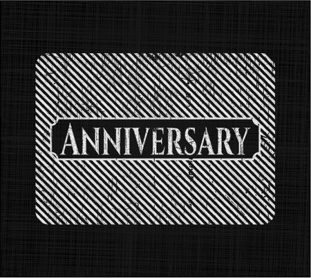 Anniversary written with chalkboard texture