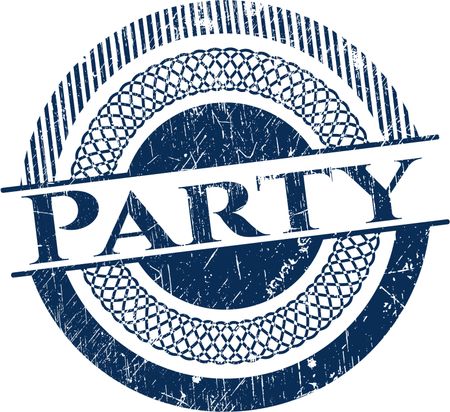 Party rubber grunge stamp