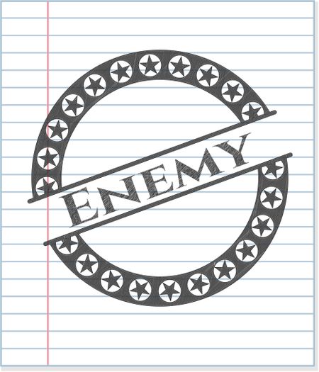 Enemy pencil strokes emblem