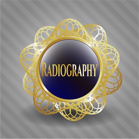 Radiography gold badge or emblem
