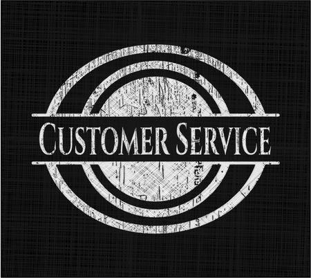 Customer Service with chalkboard texture