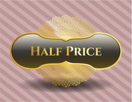 Half Price golden emblem or badge