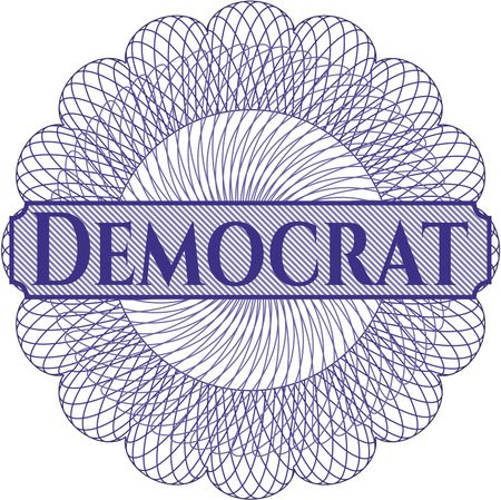 Democrat rosette or money style emblem