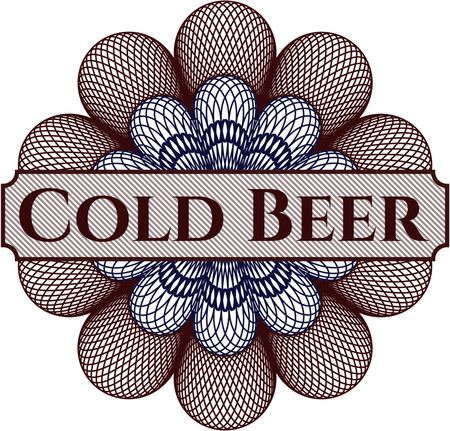 Cold Beer rosette or money style emblem