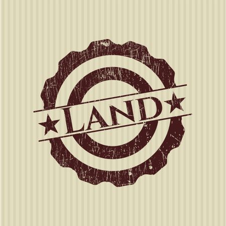 Land grunge style stamp