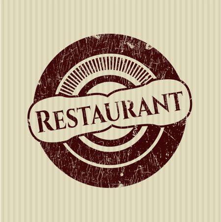 Restaurant grunge style stamp