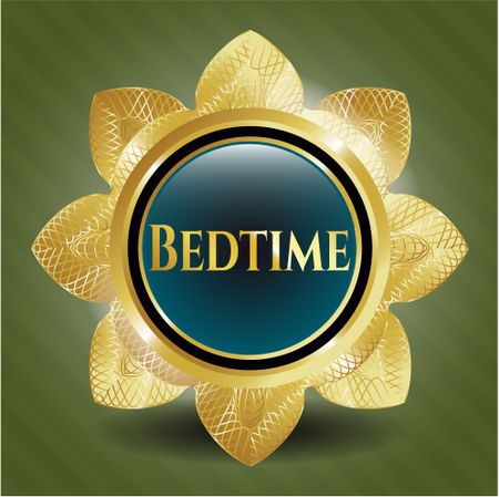 Bedtime golden badge or emblem