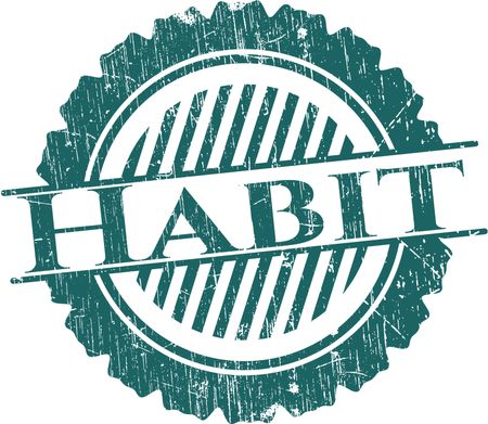 Habit rubber grunge texture stamp