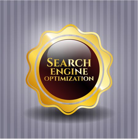 Search Engine Optimization golden emblem