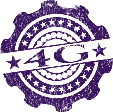 4G grunge style stamp