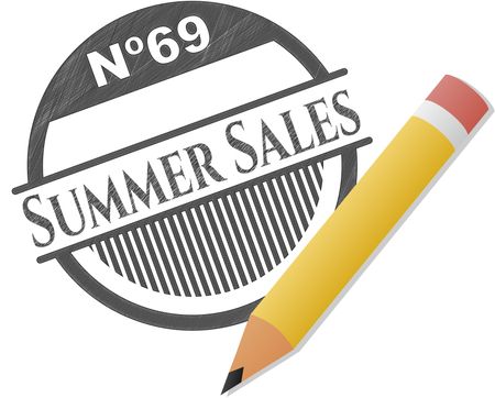 Summer Sales drawn in pencil