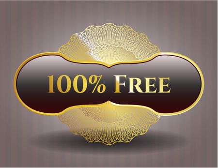 100% Free gold shiny badge