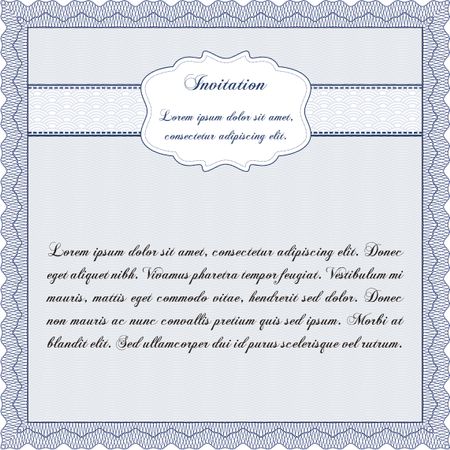 Retro invitation. Border, frame. Lovely design. Complex background. 