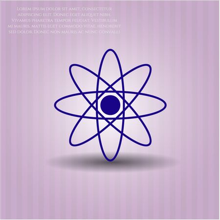 Atom vector icon or symbol