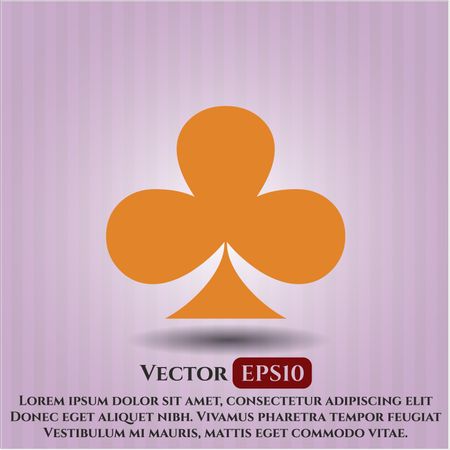 Poker clover vector icon or symbol