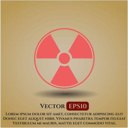 Nuclear, radioactive vector icon or symbol
