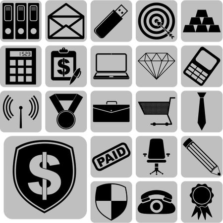 22 businessicon set. Universal and Standard Icons.