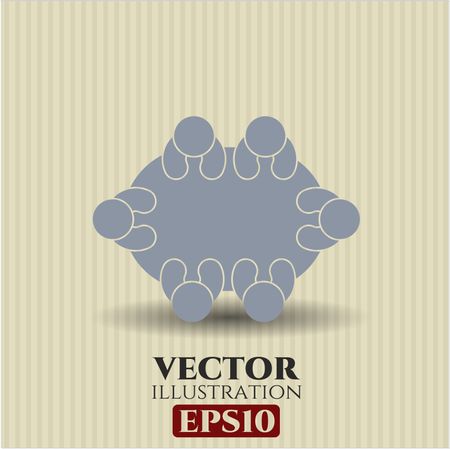 Business Meeting (Teamwork) vector icon or symbol