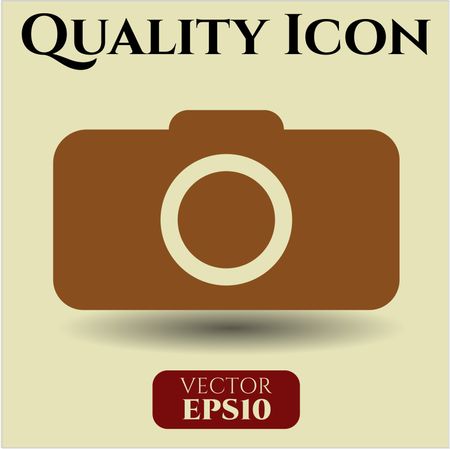 Photo camera vector icon or symbol