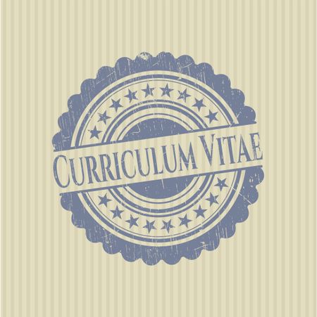 Curriculum Vitae grunge style stamp