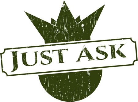 Just Ask rubber grunge texture stamp