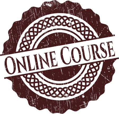 Online Course rubber grunge texture stamp