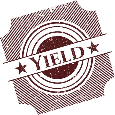 Yield rubber grunge texture stamp