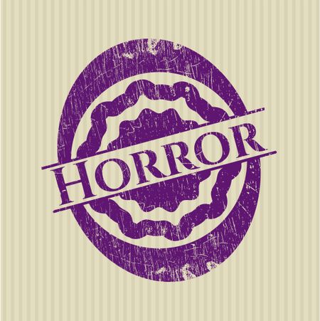 Horror rubber stamp with grunge texture