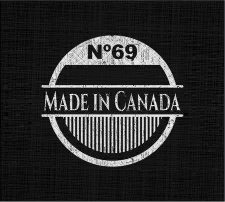 Made in Canada written with chalkboard texture