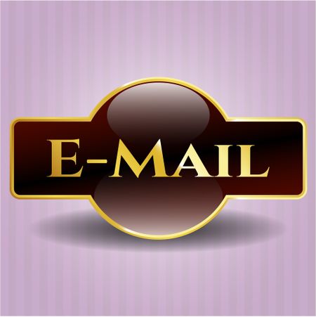 Email golden badge or emblem