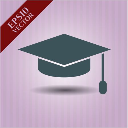 Graduation cap icon vector illustration