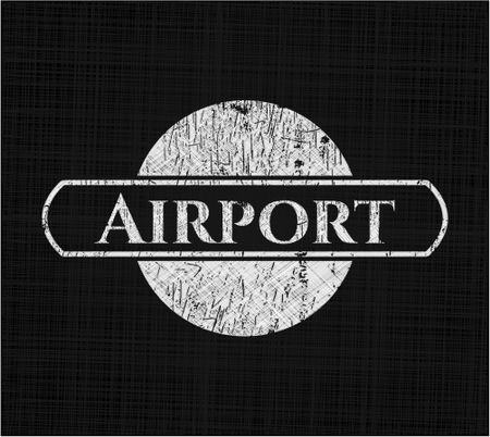 Airport with chalkboard texture