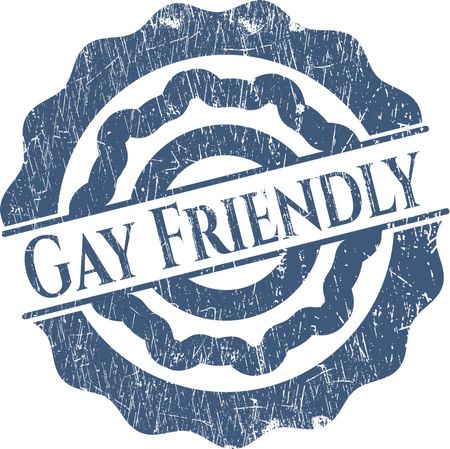 Gay Friendly rubber grunge texture stamp
