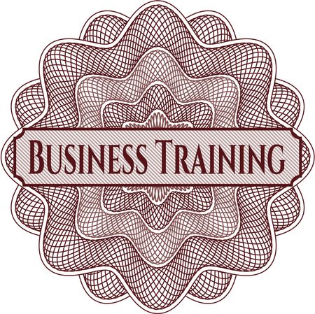 Business Training inside money style emblem or rosette