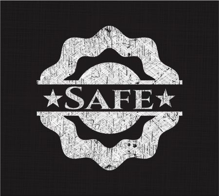 Safe written with chalkboard texture