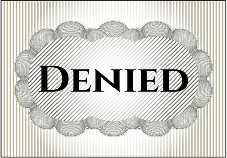 Denied colorful poster