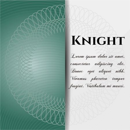 Knight retro style card, banner or poster