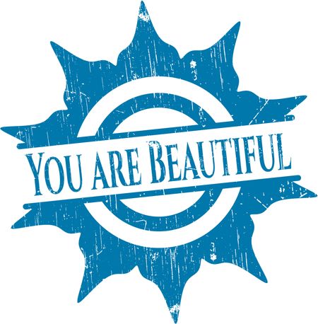 You are Beautiful grunge style stamp