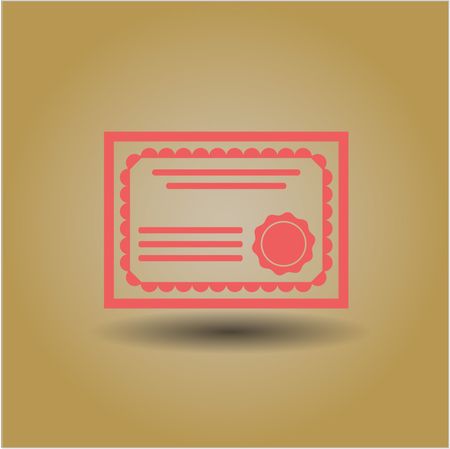 Certificate icon vector illustration