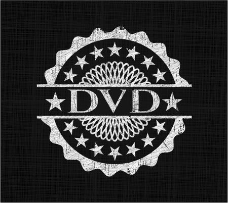 DVD written with chalkboard texture